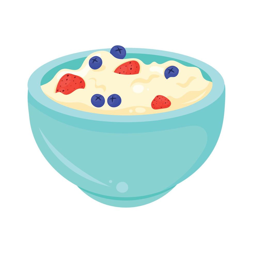 cereal and fruits vector