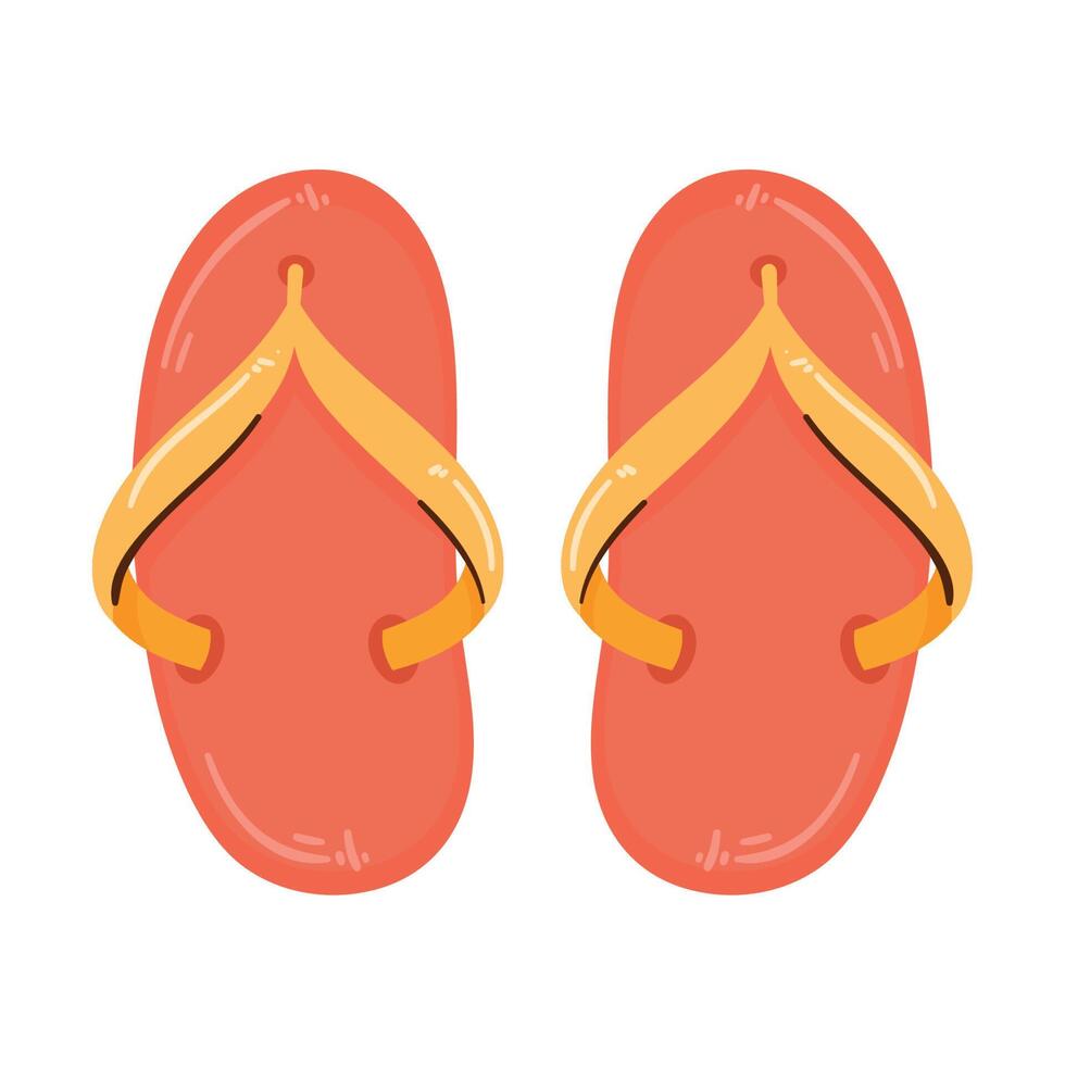 pink flip flops vector