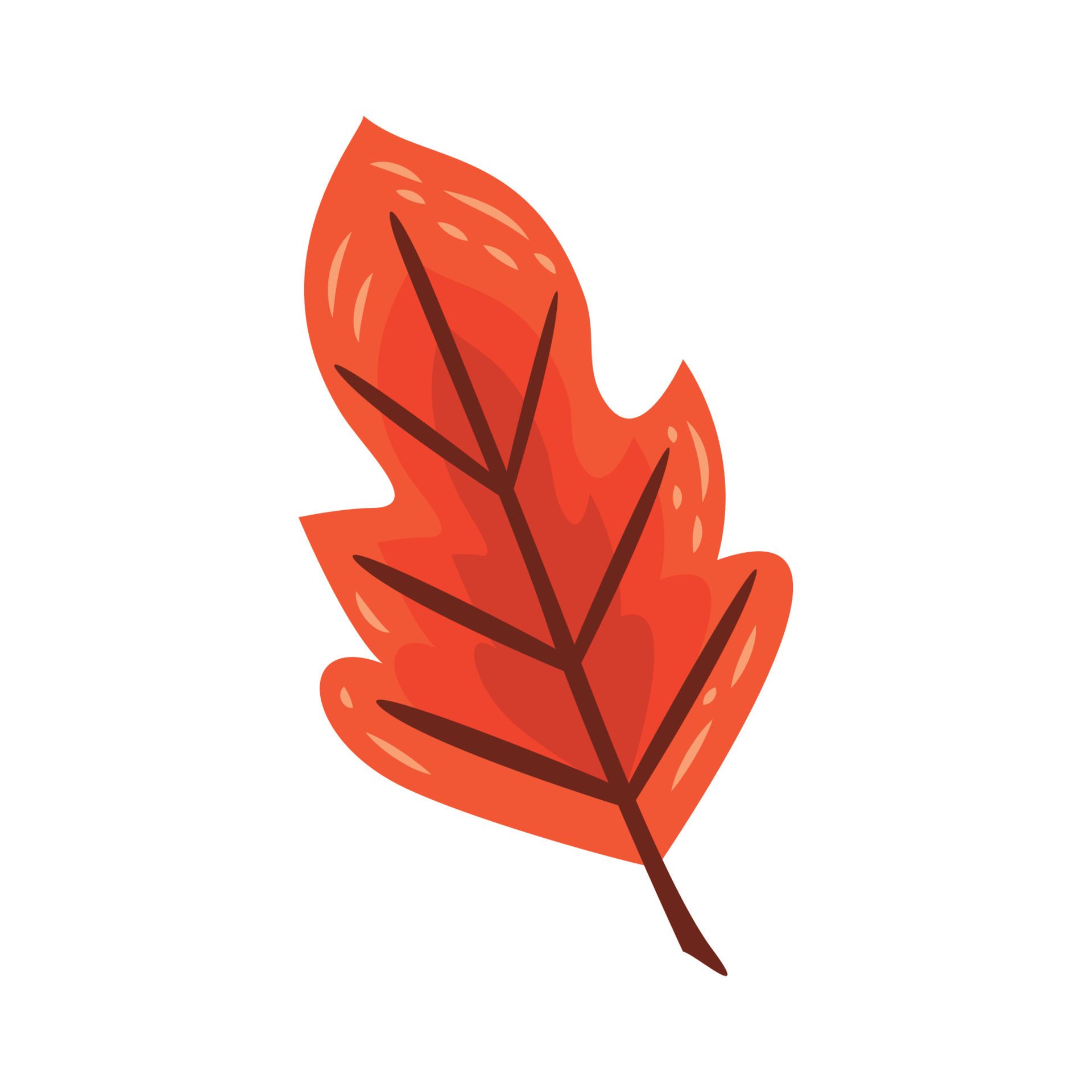 orange leaf plant foliage 13816033 Vector Art at Vecteezy