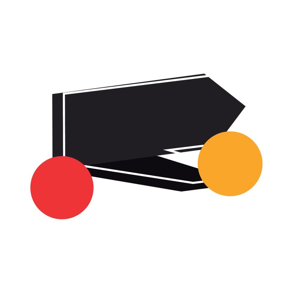 commercial label with arrow vector