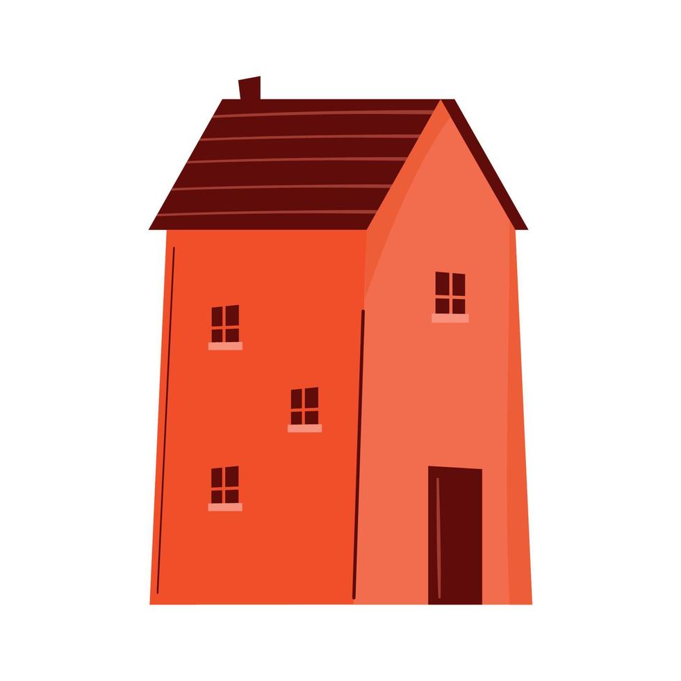 red building front vector
