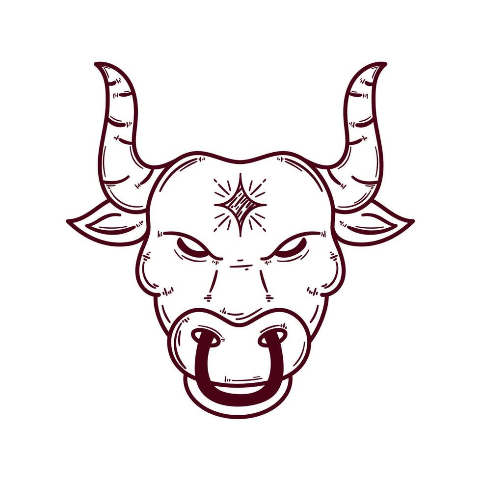 taurus zodiac sign vector