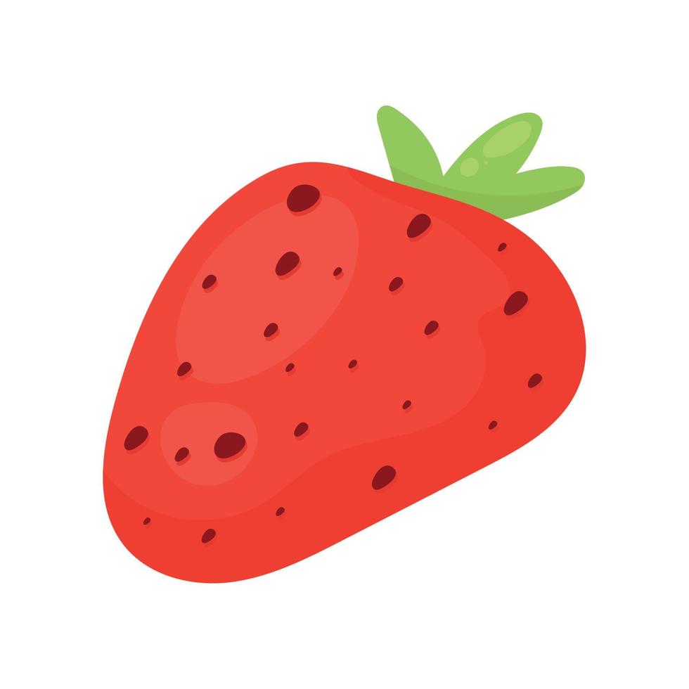 fresa fresca fruta saludable vector