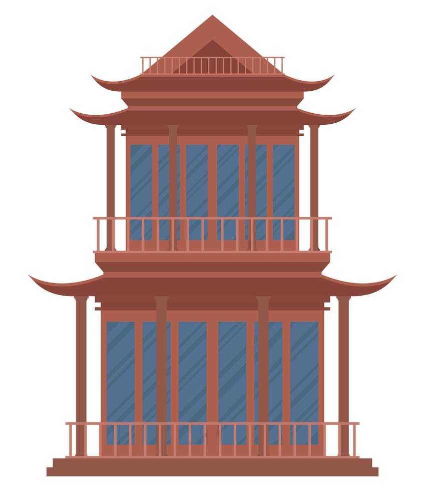 japanese pagoda famous landmark vector