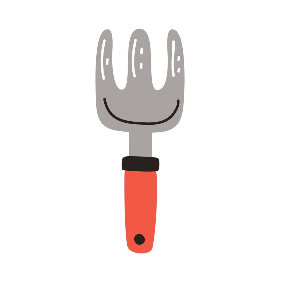 gardening rake handle tool vector