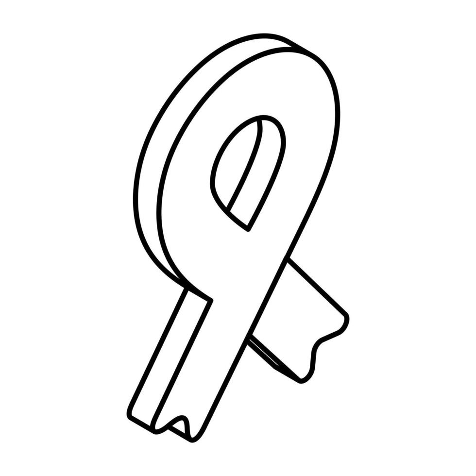 A beautiful design icon of awareness ribbon vector