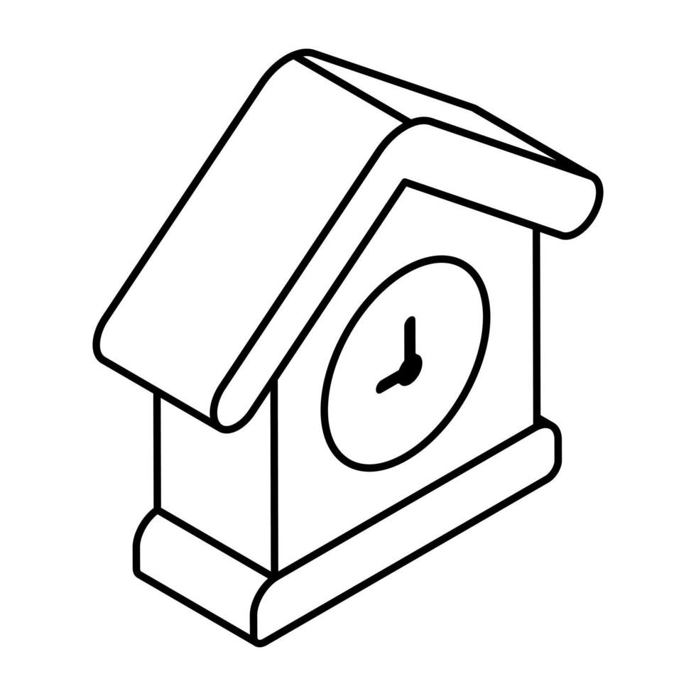 Editable design icon of clock vector