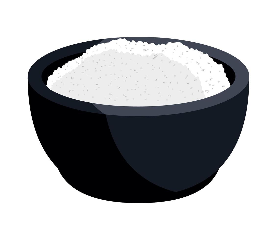 rice in bowl vector