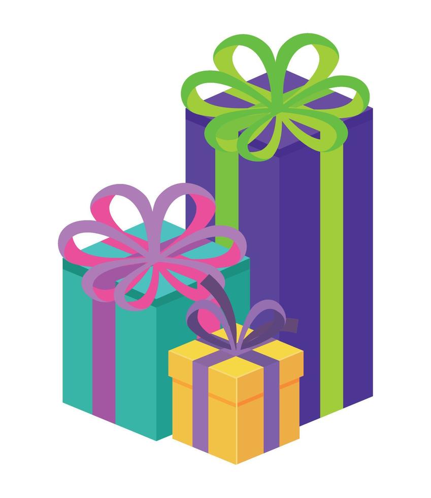 icono de cajas de regalo vector