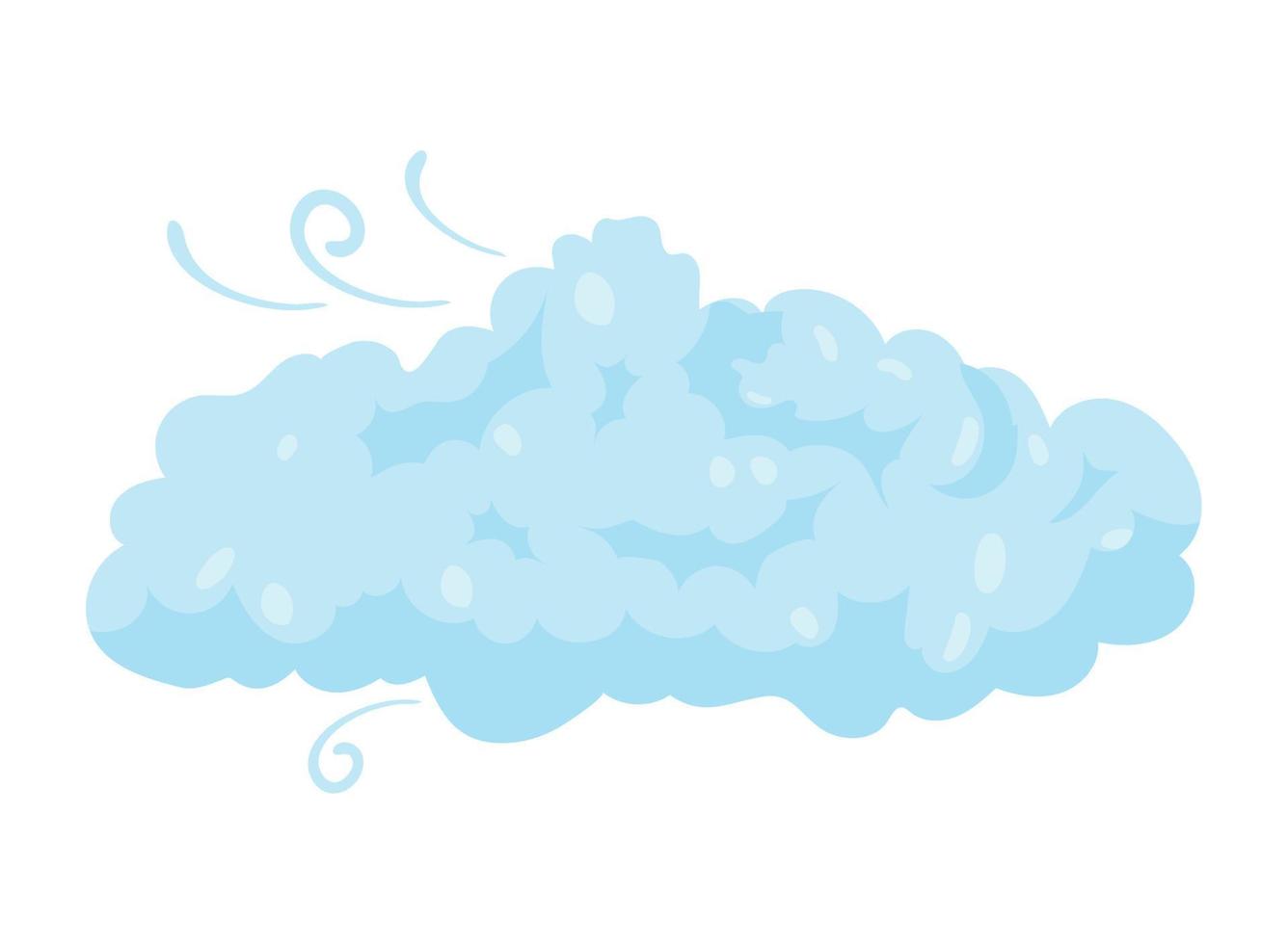 fluffy cloud wind vector