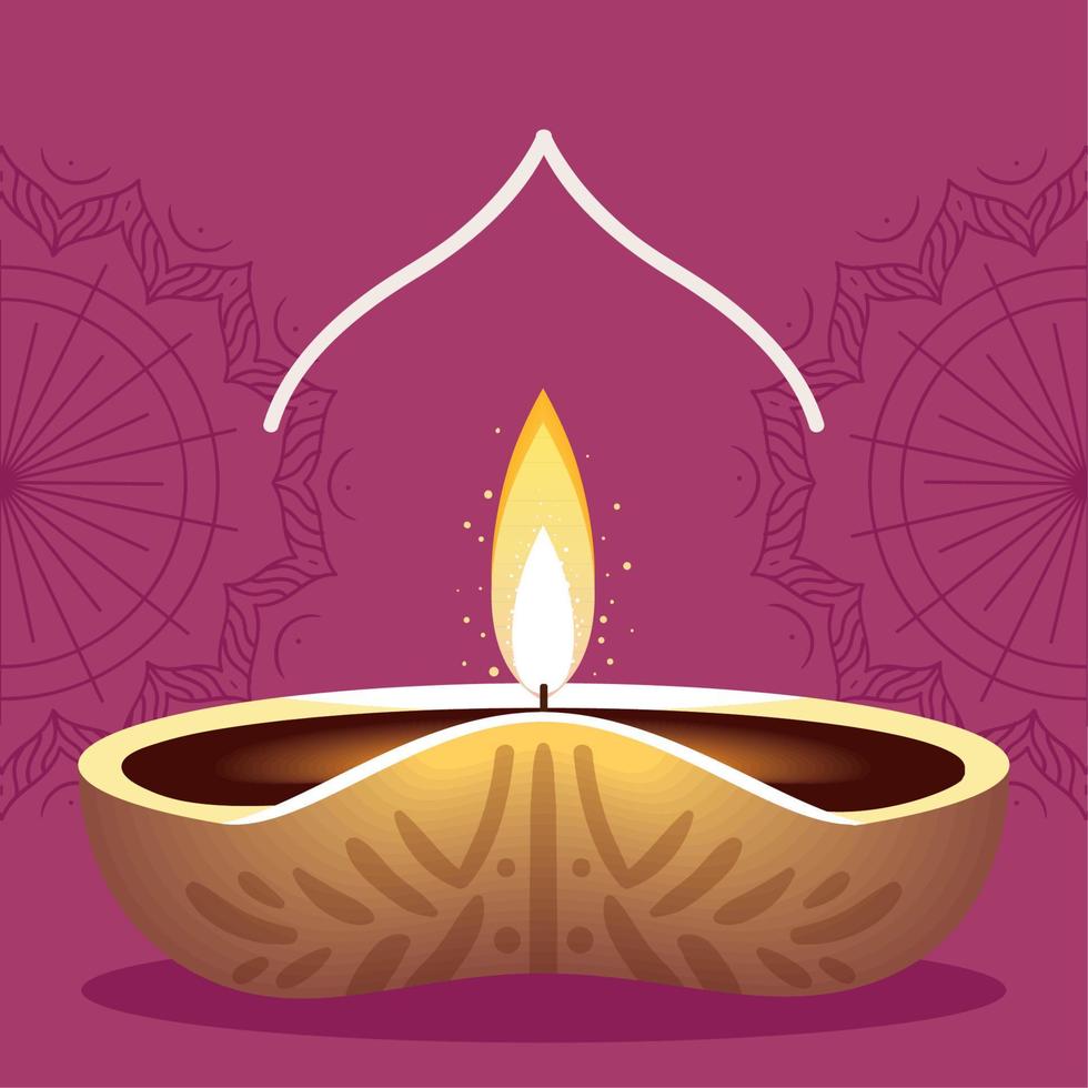 Diwali light celebration vector