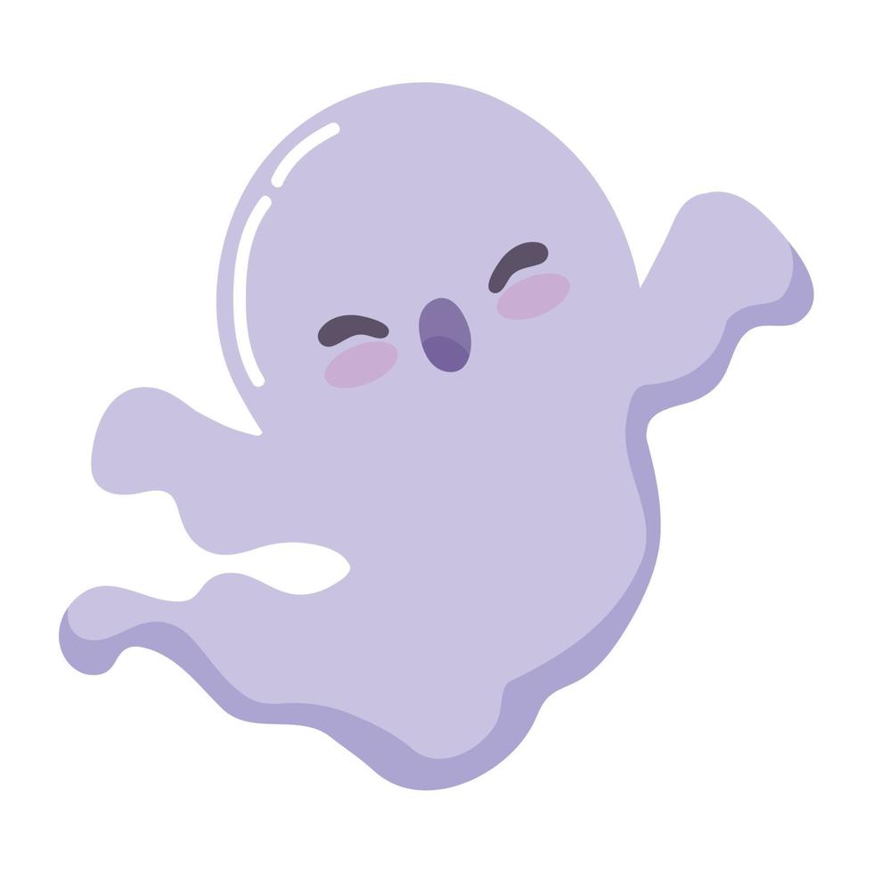 lindo fantasma de dibujos animados vector