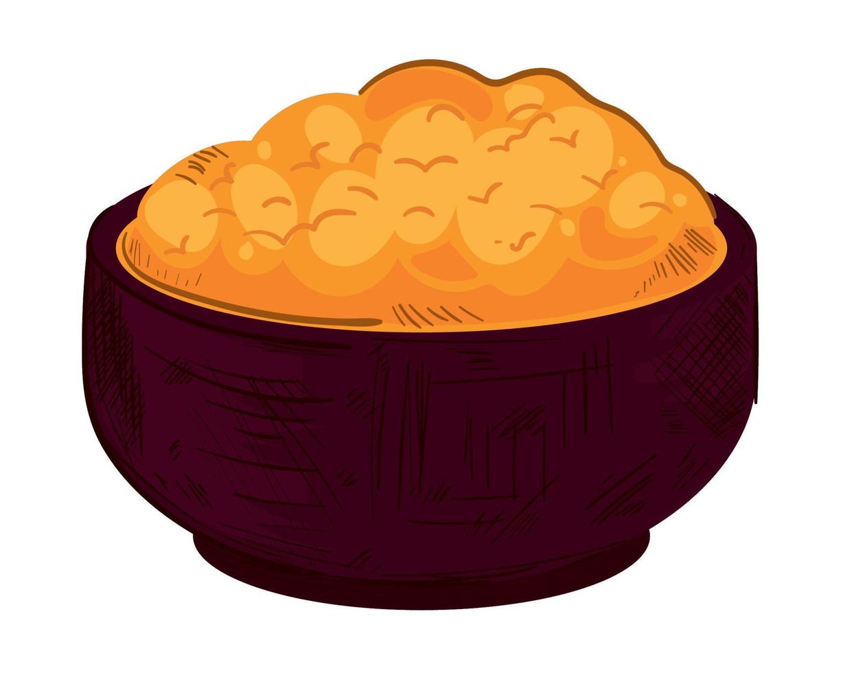 food in bowl vector