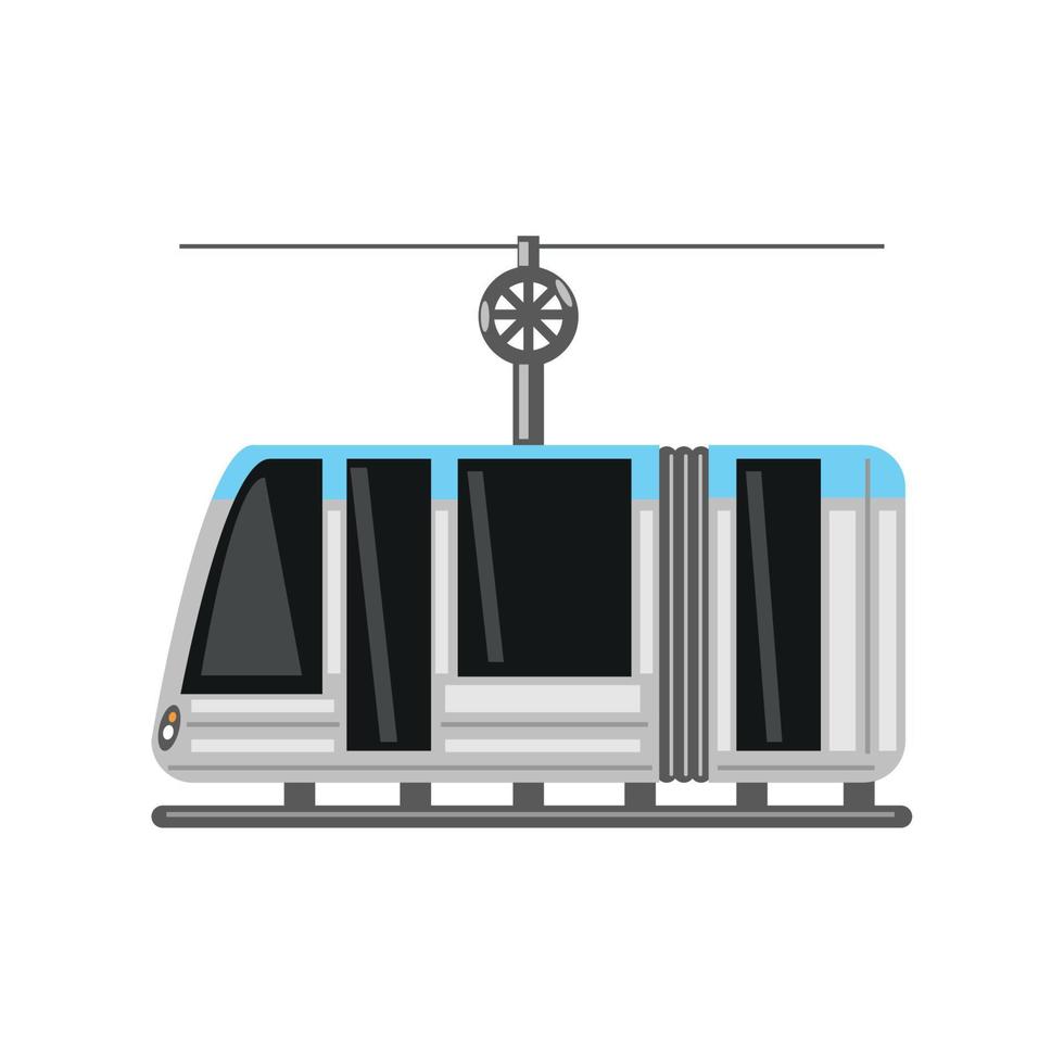 icono de transporte de tranvía vector