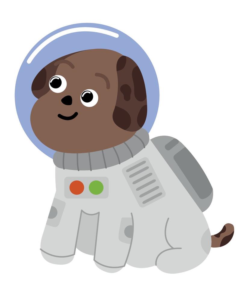 perro astronauta espacial vector