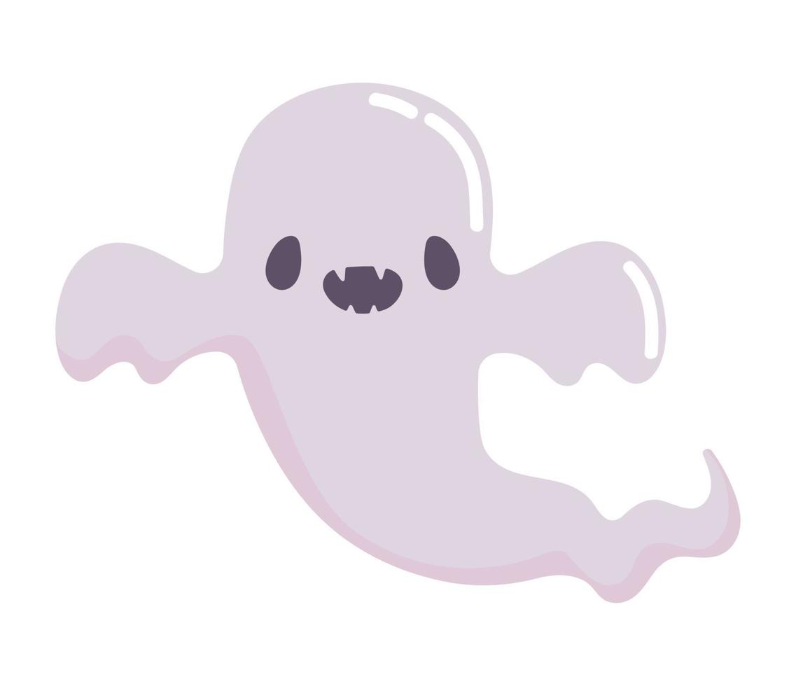 cute ghost flat icon vector