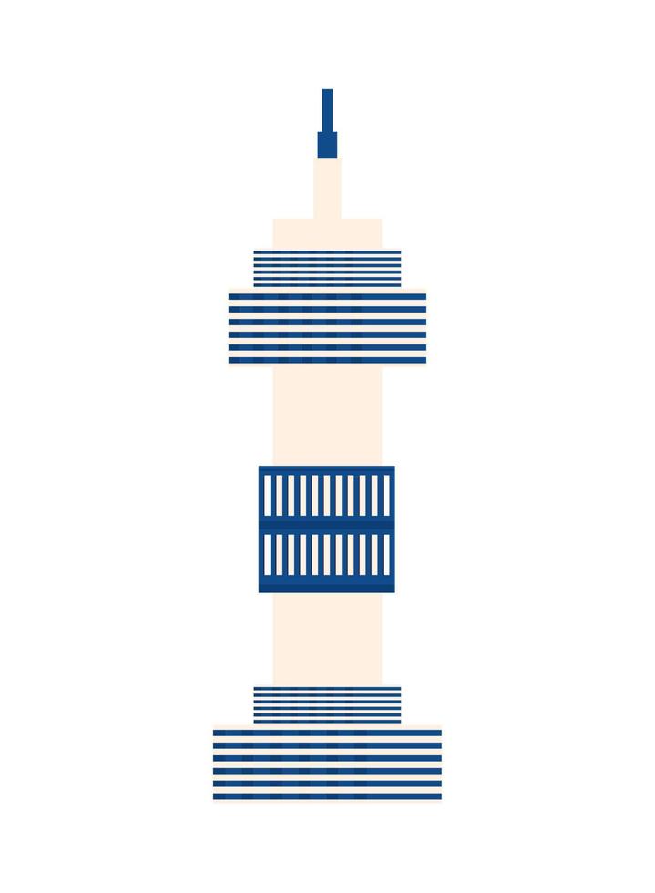 korean tower landmark vector