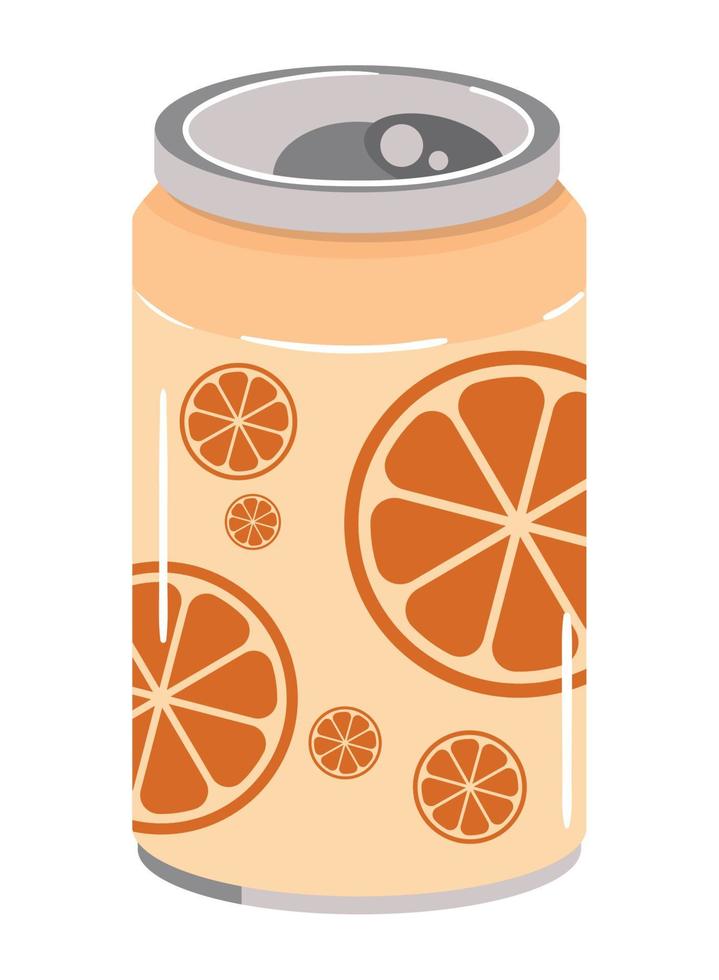 bebida carbonatada de naranja vector