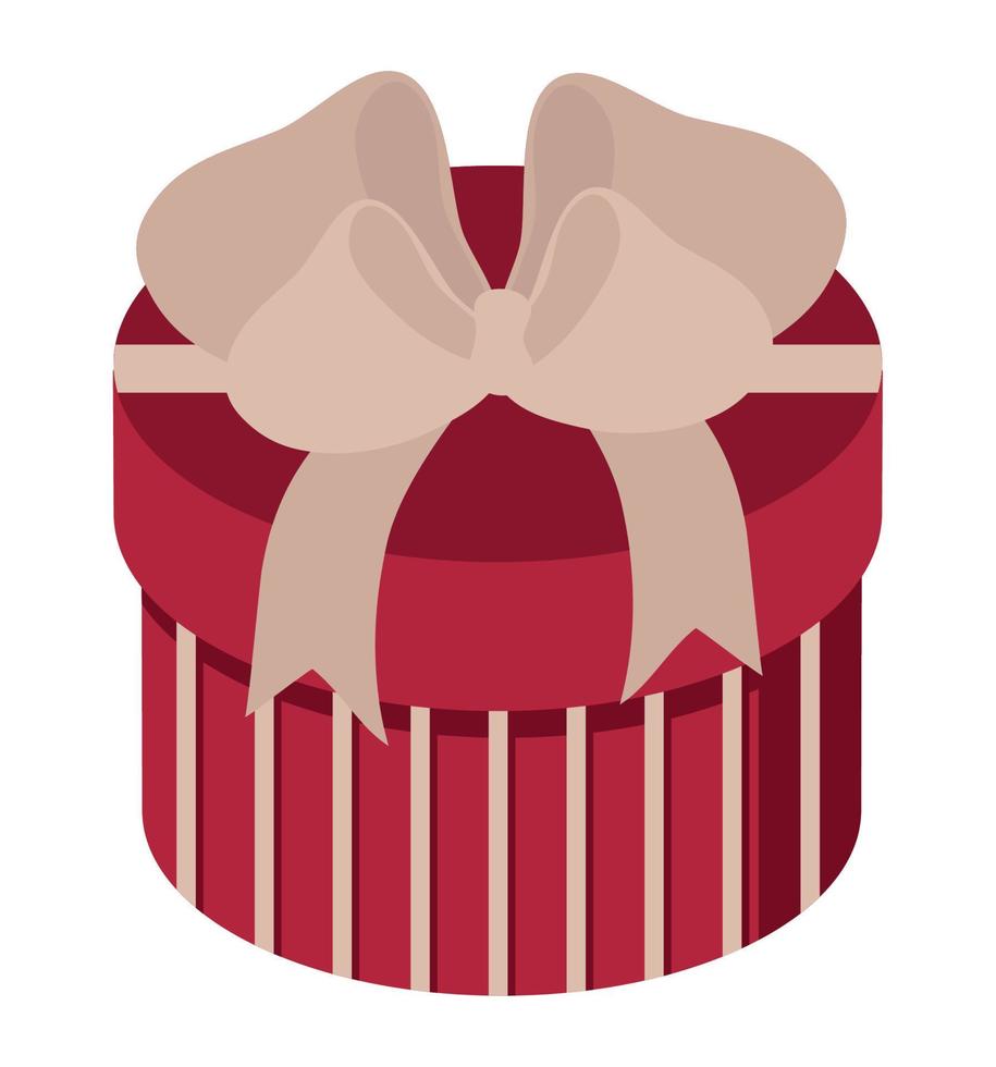 round gift box, boxing day vector