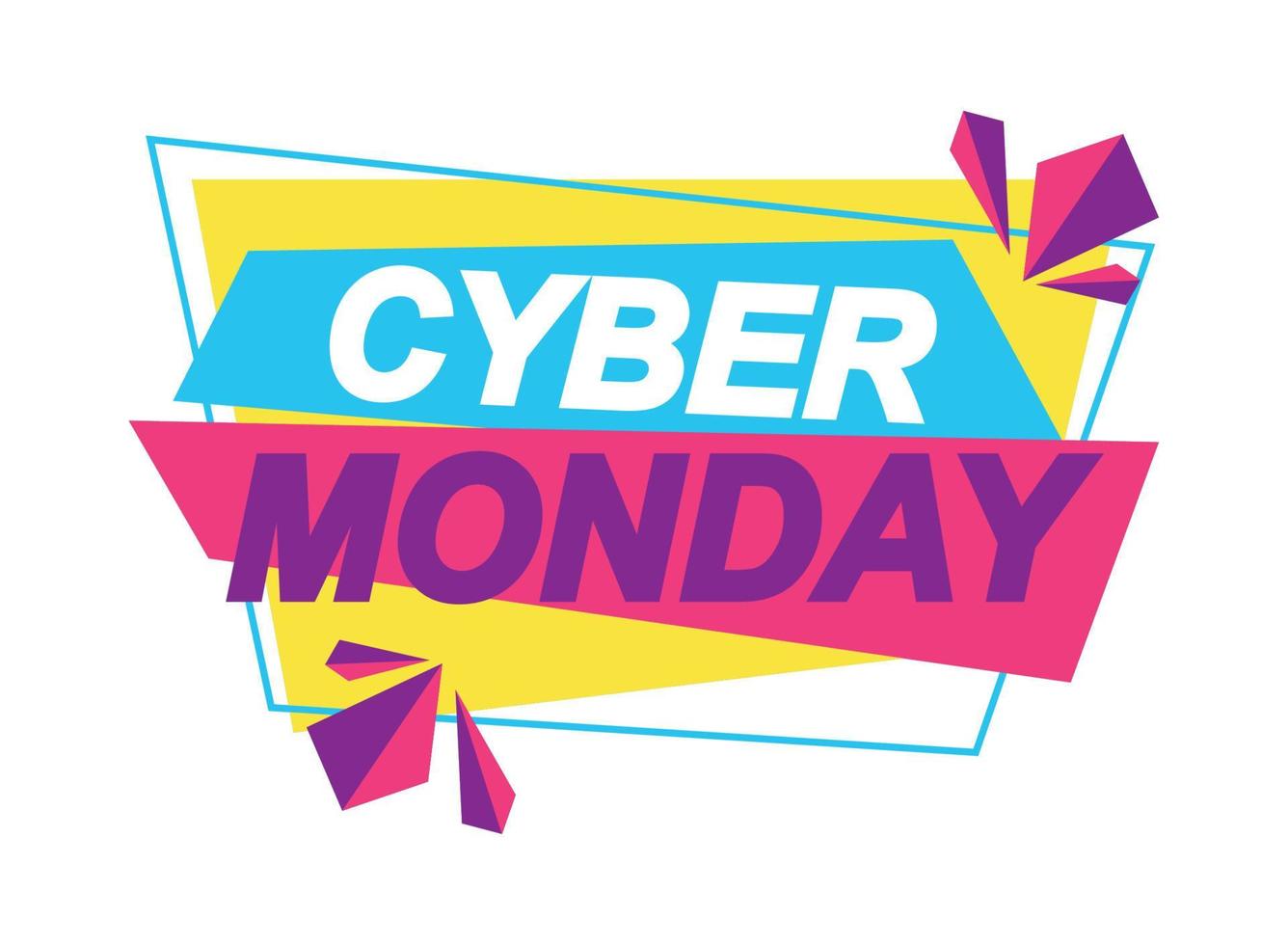 cyber monday label 13816445 Vector Art at Vecteezy