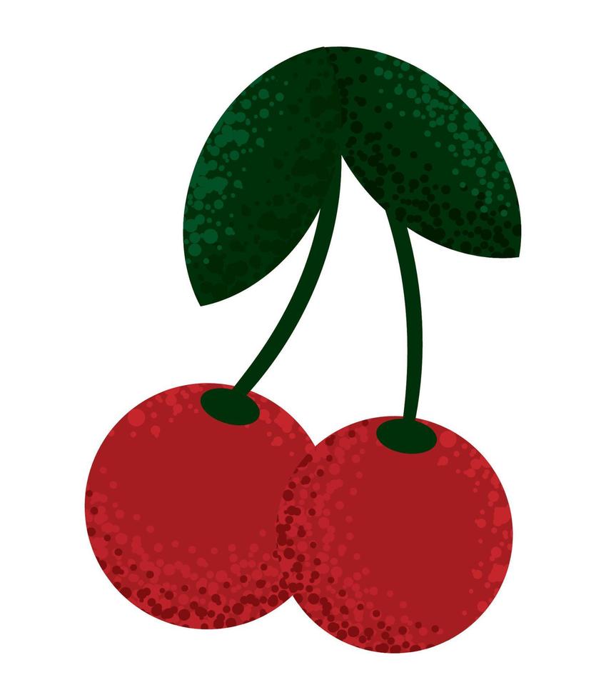 icono de fruta de cereza vector