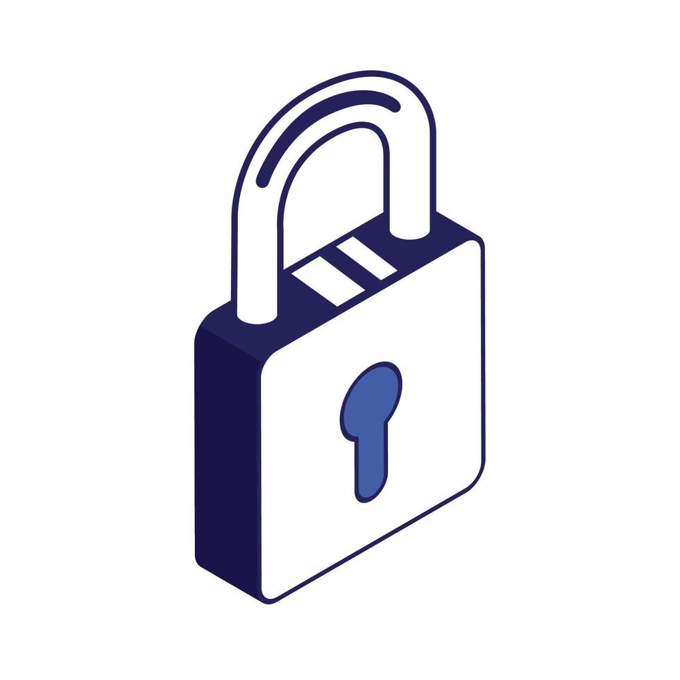 safe secure padlock vector