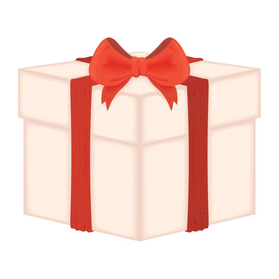 gift white and ribbon vector