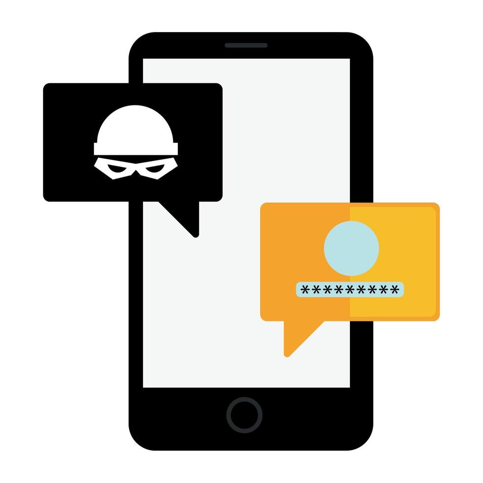 smartphone password icon vector