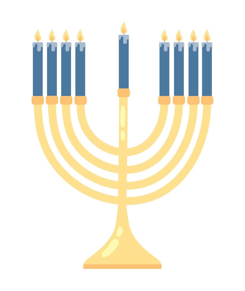 menorá icono de hanukkah vector