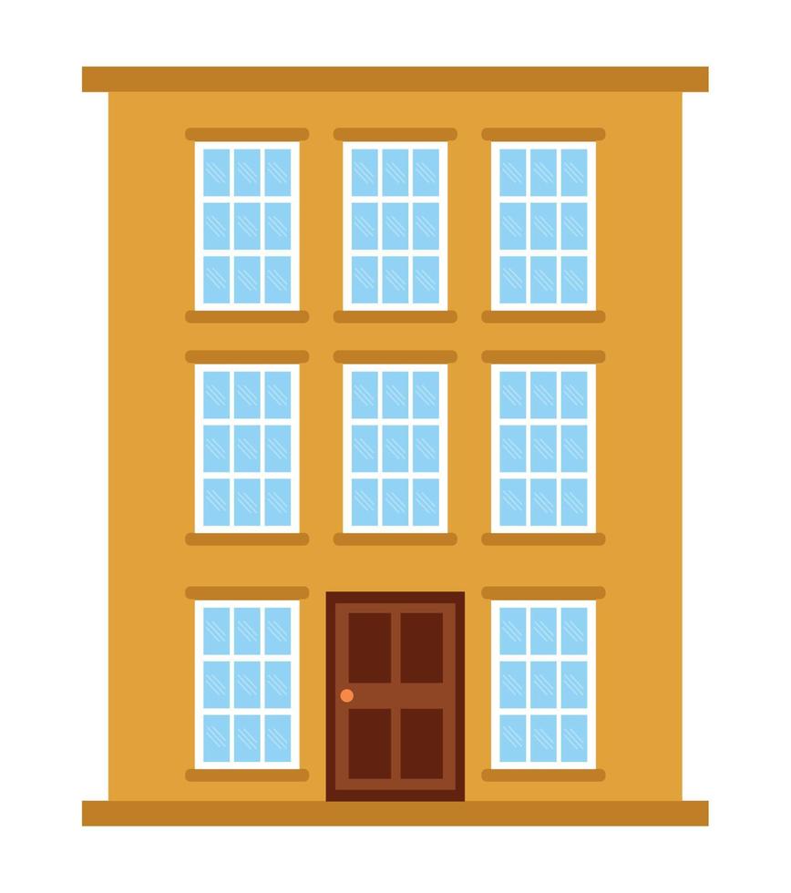 building architecture icon vector