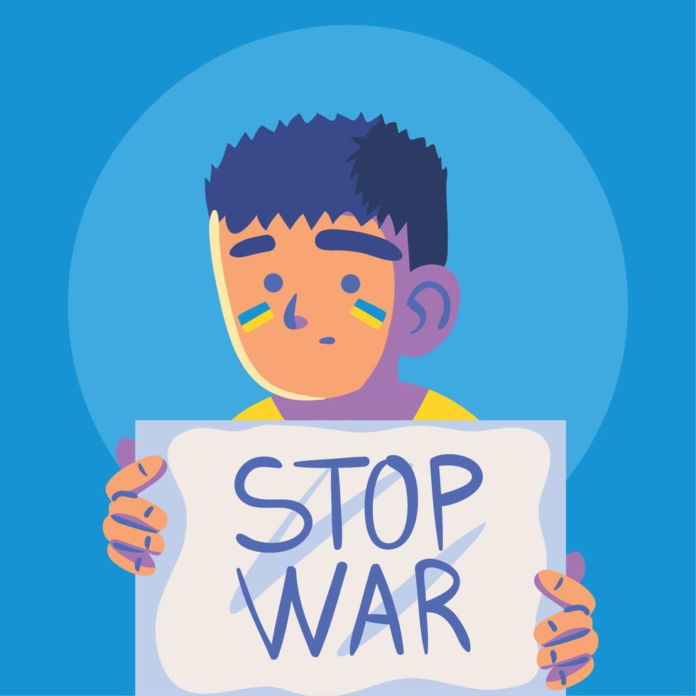 Ukraine no war, stop war vector