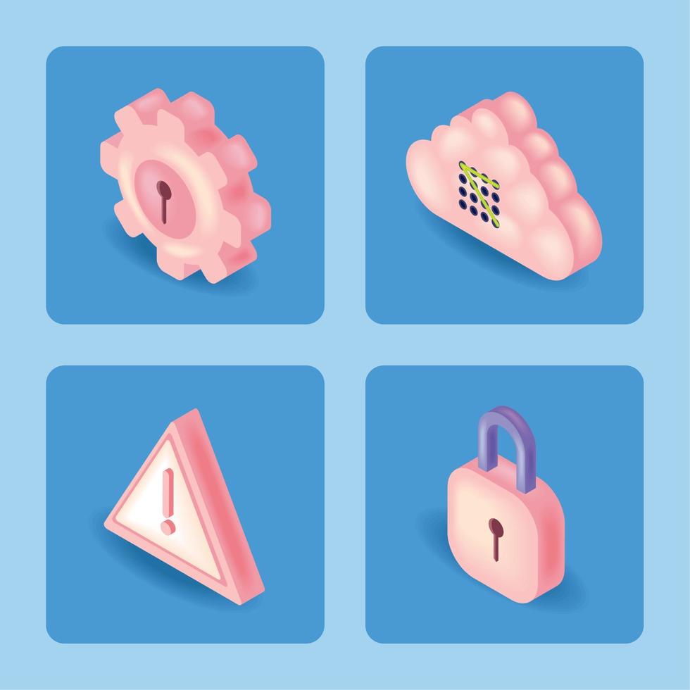 icons data privacy vector