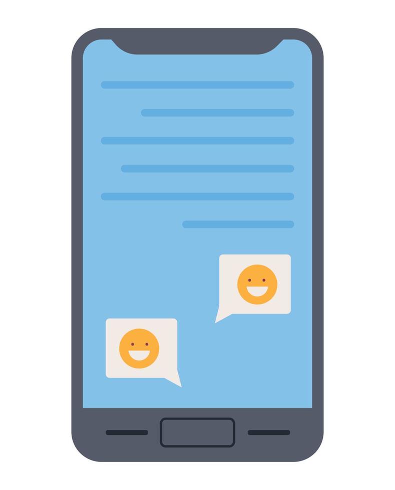 smartphone chat messages vector