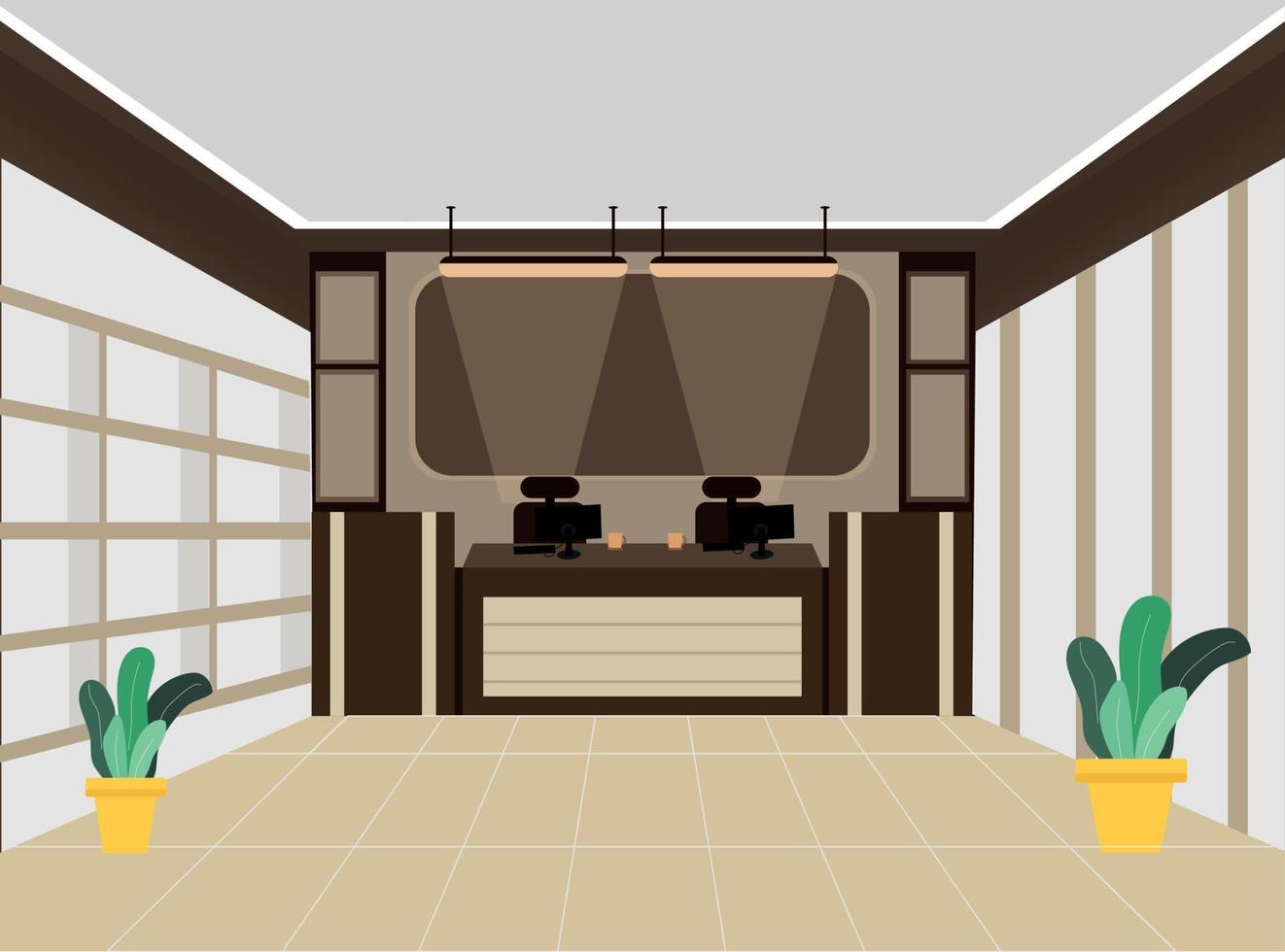 lobby room vector realistic modern landscape