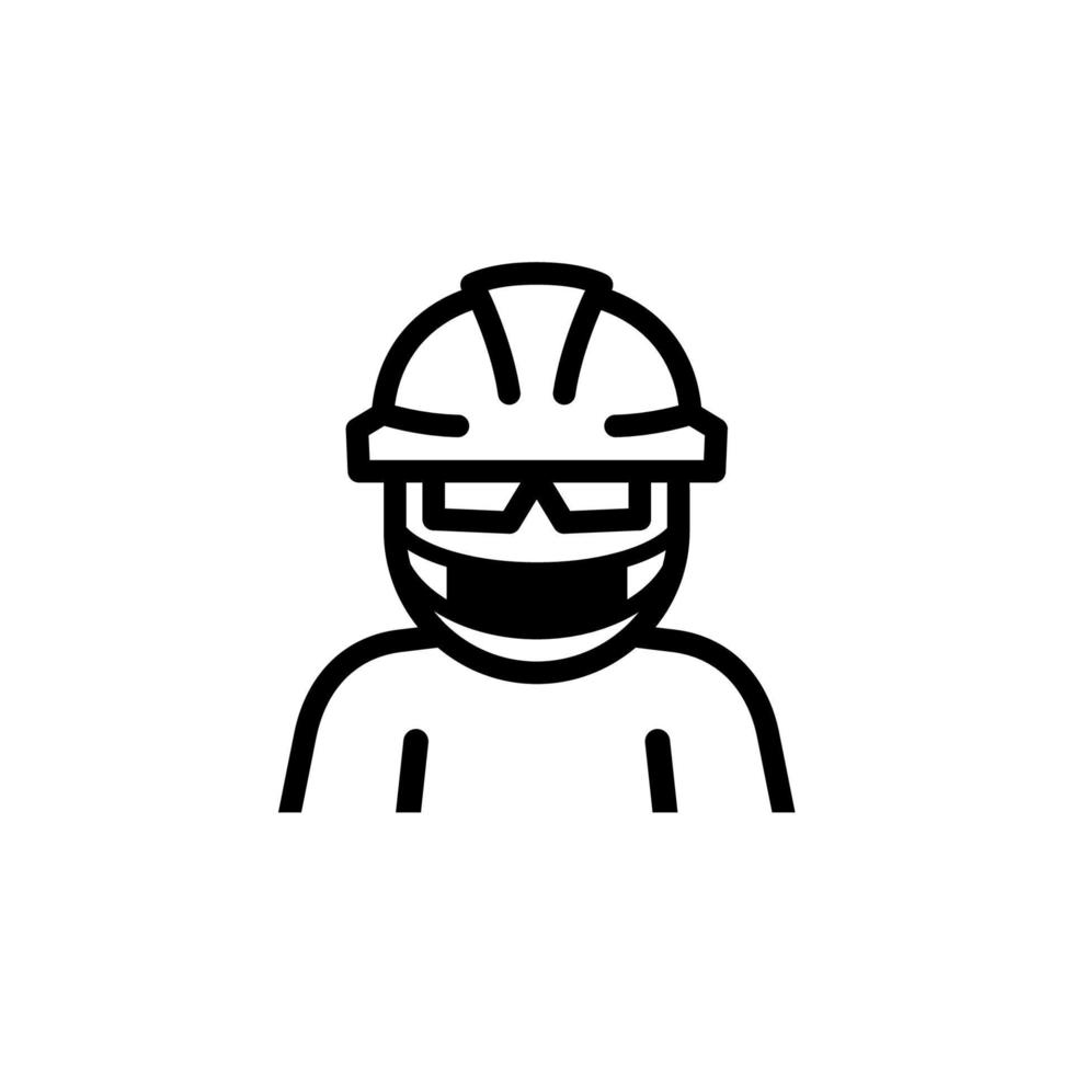 vector de icono de trabajador de seguridad. vectores de construccion