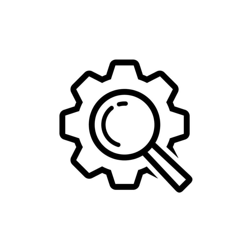 search engine icon. Gear icon vector