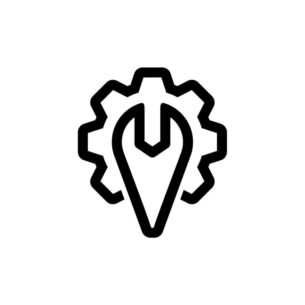 local Service icon. Gear icon. Setting icon. vector