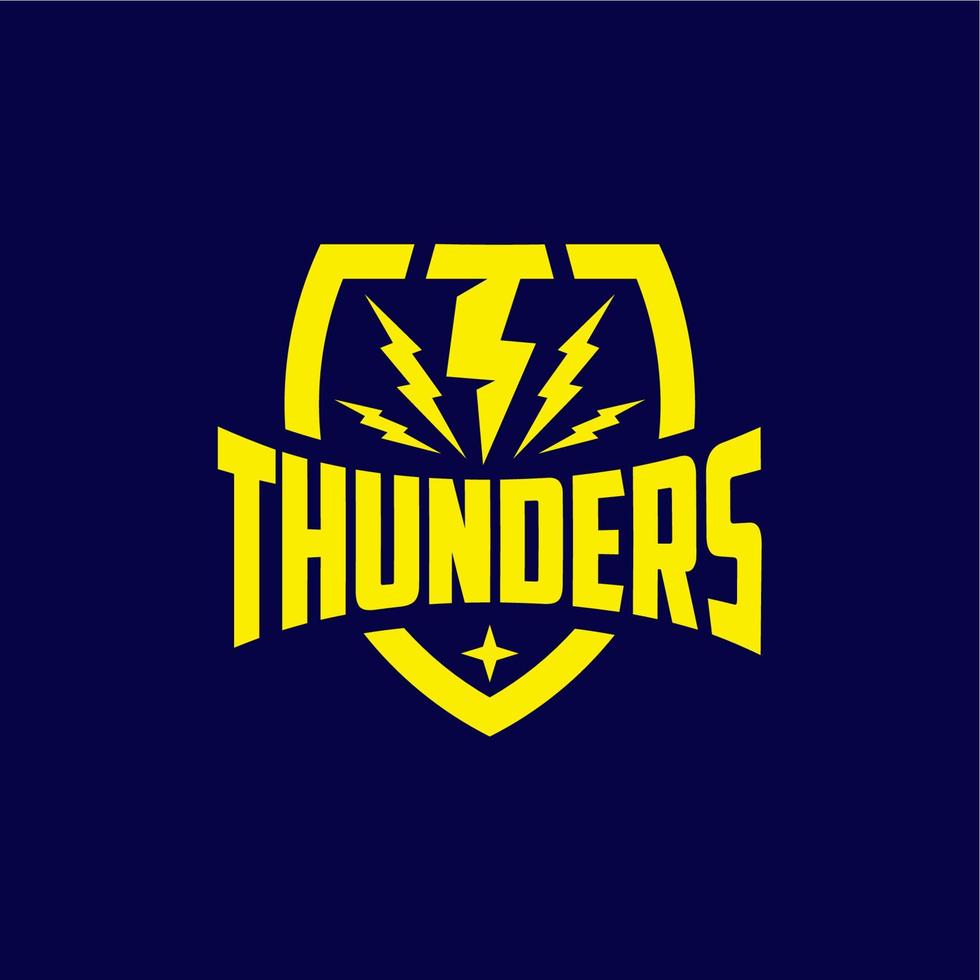 Thunder gaming emblem logo. Thunder E Sport logo 13816721 Vector Art at