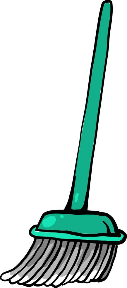 Green mop, illustration, vector on white background