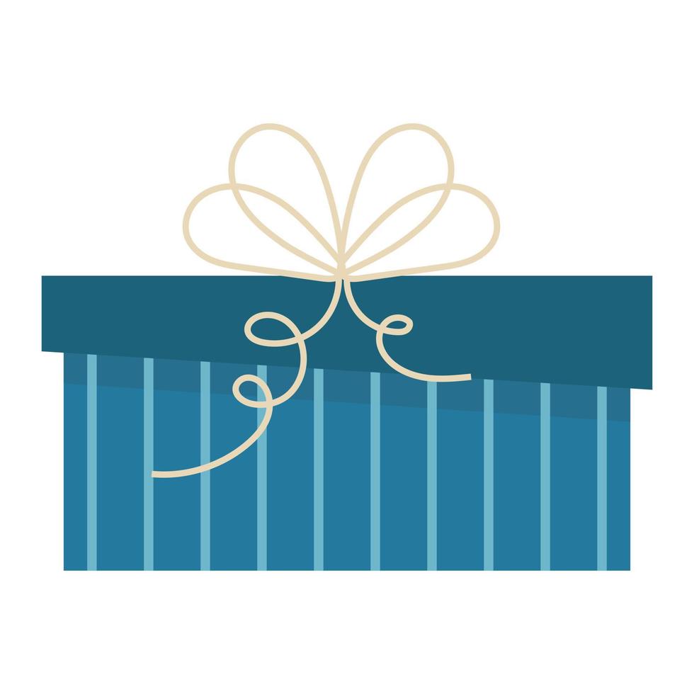 Christmas gift box. Vector illustration.