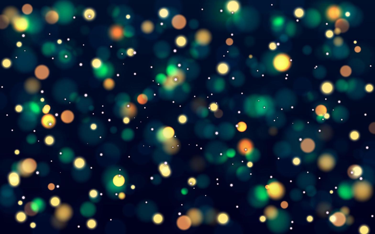 Fondo de vector de follaje de bosque de pino de Navidad. Invitación de boda con árboles de jardín verde. arte de luces bokeh.