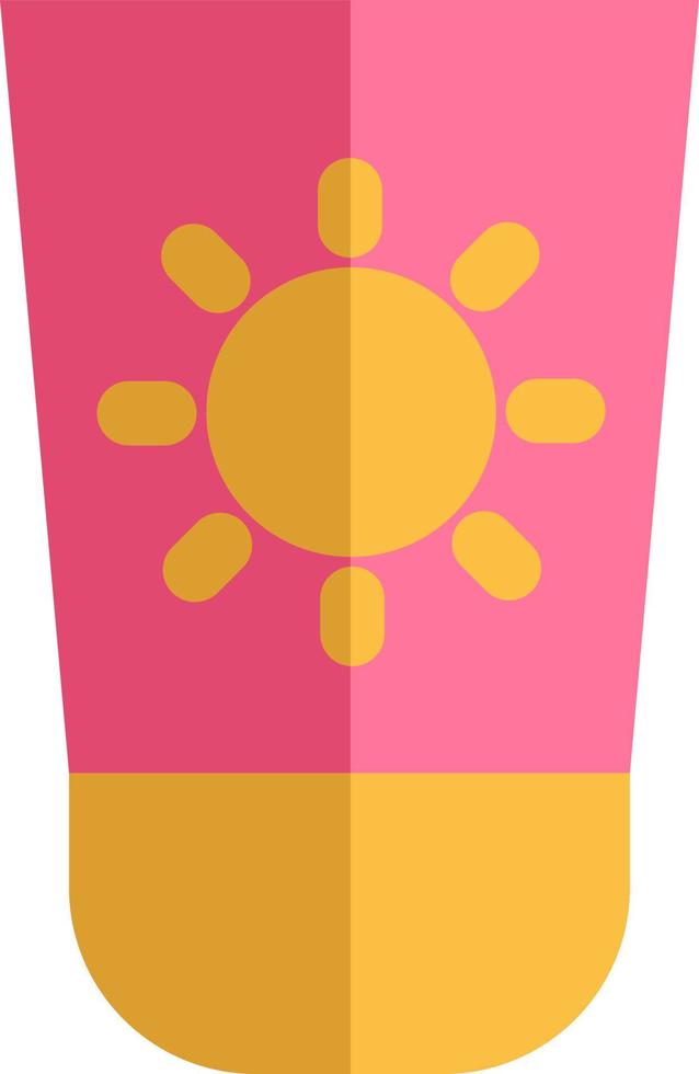 Travel sun cream, illustration, vector on a white background.