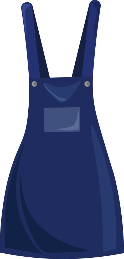 Blue apron, illustration, vector on white background.