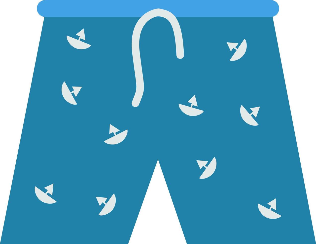 Blue trunks, illustration, on a white background. vector