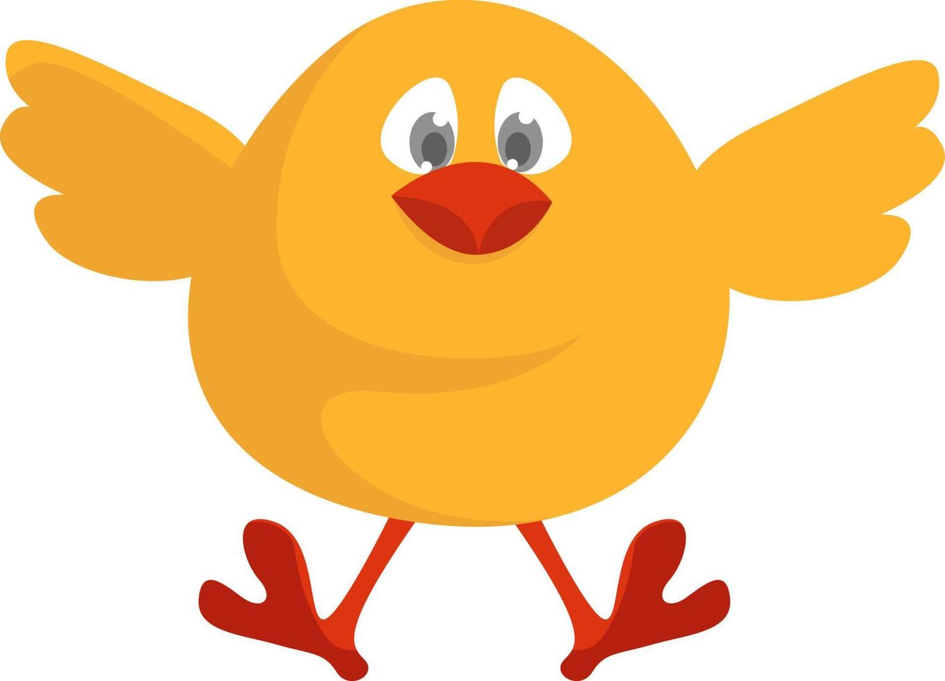 Flying chick , illustration, vector on white background