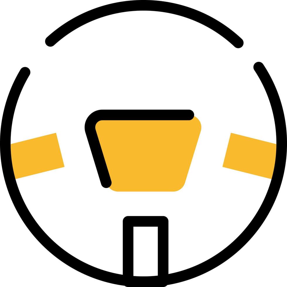 Car steering wheel, illustration, vector on a white background.