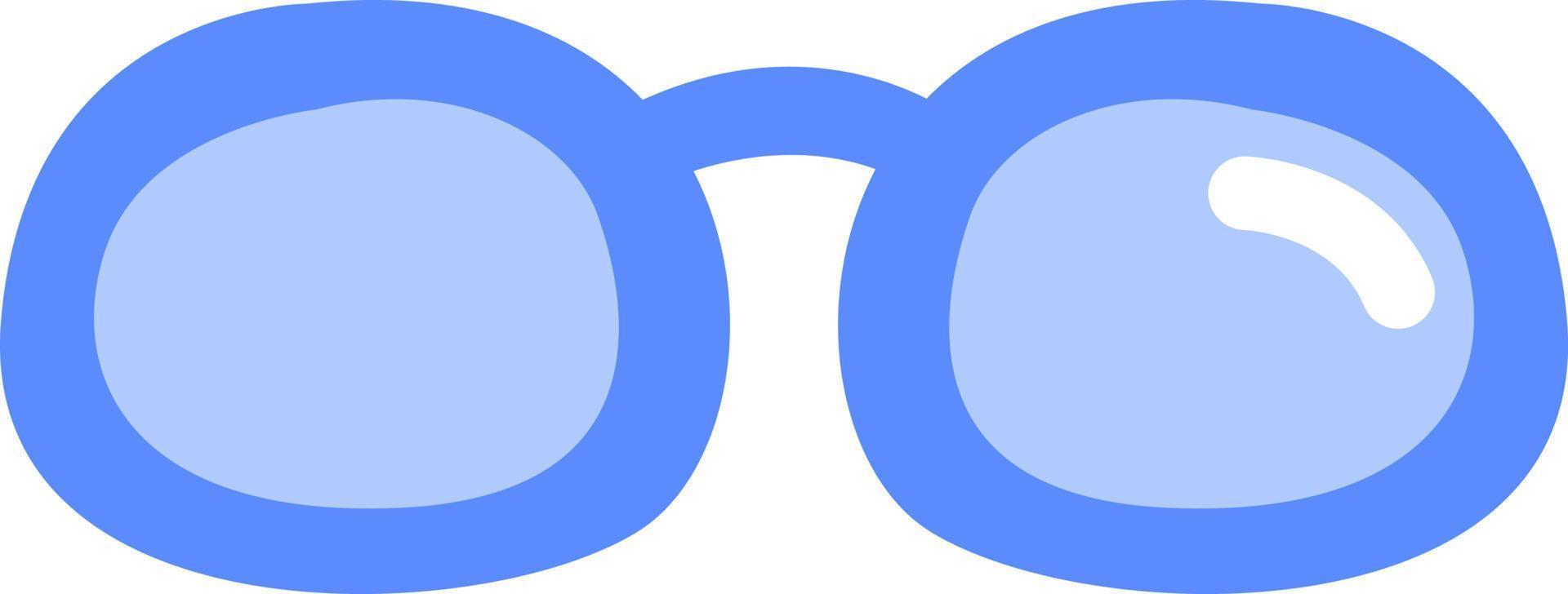 Blue office glasses, illustration, vector, on a white background. vector