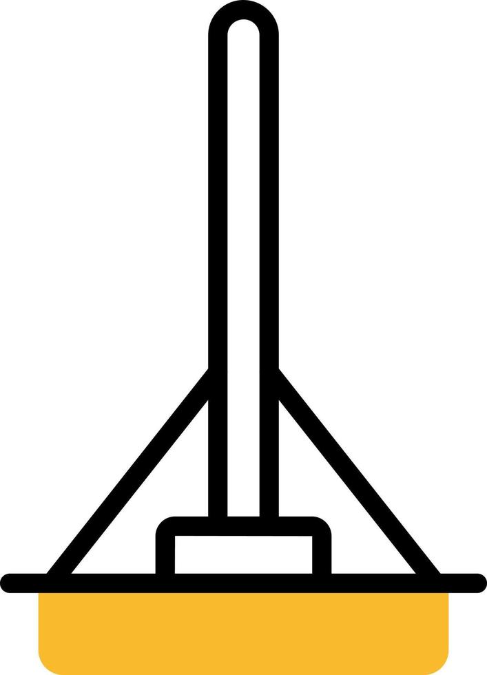 Yellow glass cleaner, illustration, vector on a white background.