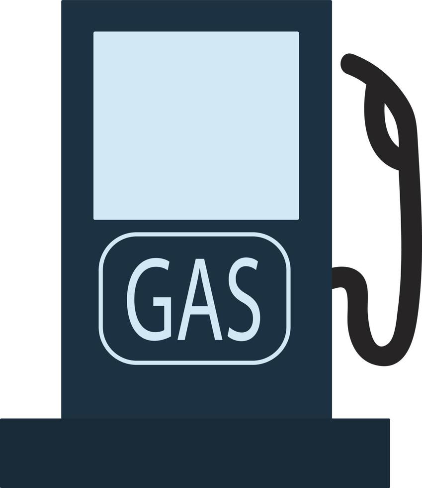 Blue gas pump, illustration, vector on white background.