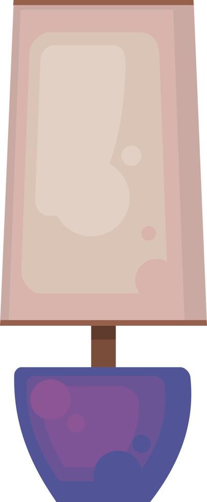 Purple table lamp, illustration, vector on white background.